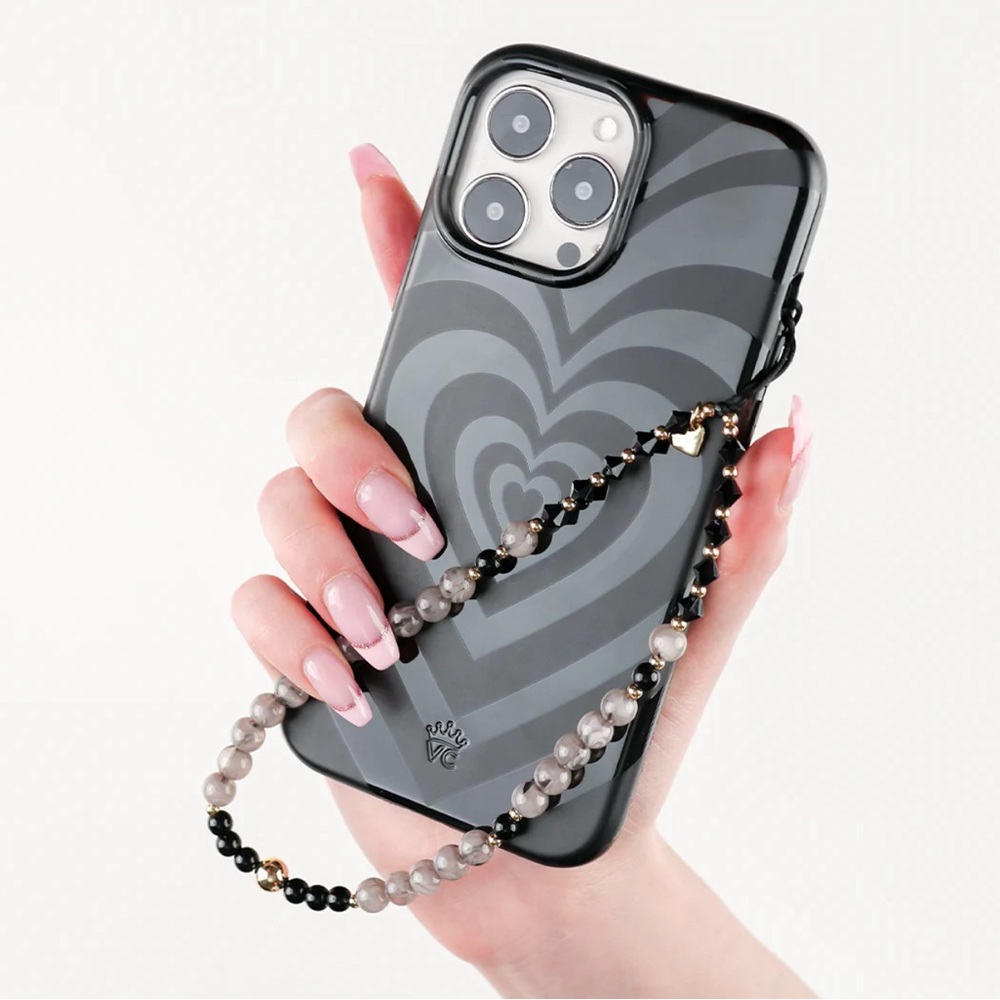 Velvet Caviar Stone Grey Gemstone Phone Charm